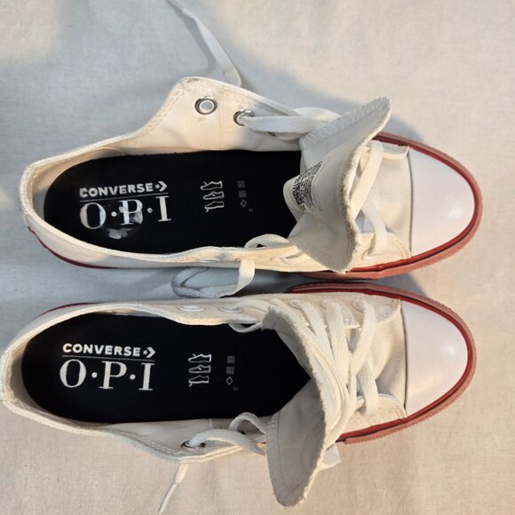 CONVERSE X O.P.I CTAS Lift Ox Canvas 566557C Pure Silver/White/Pink Size US 7.5 - Picture 4 of 16